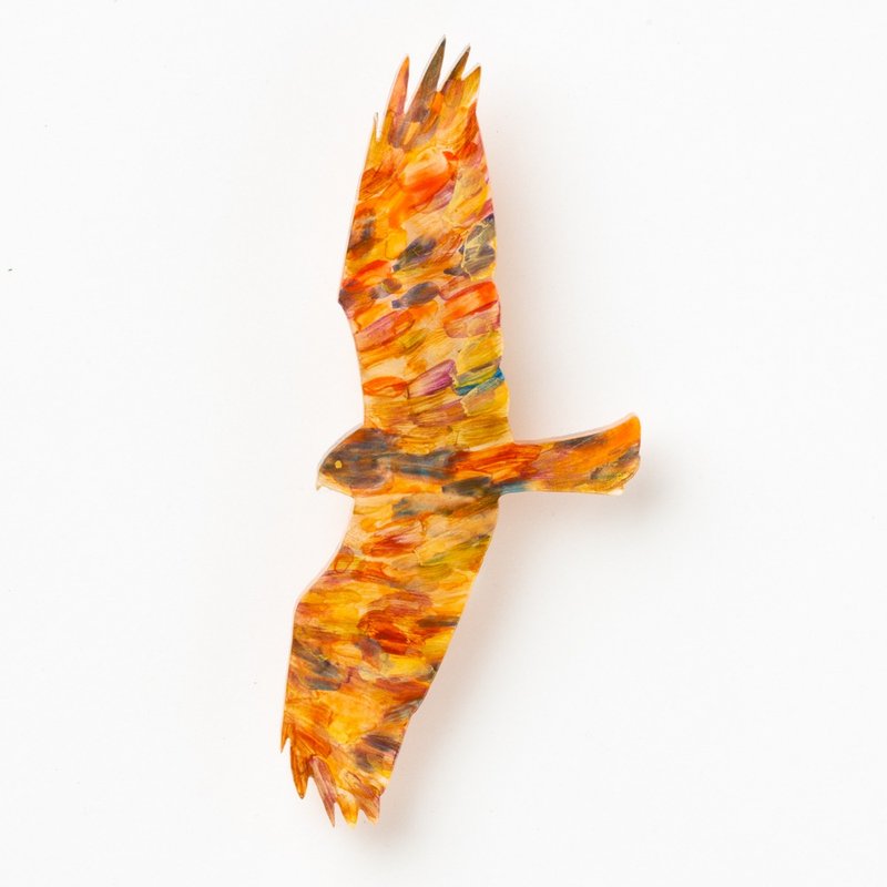 brooch - 胸针 - 压克力 橘色