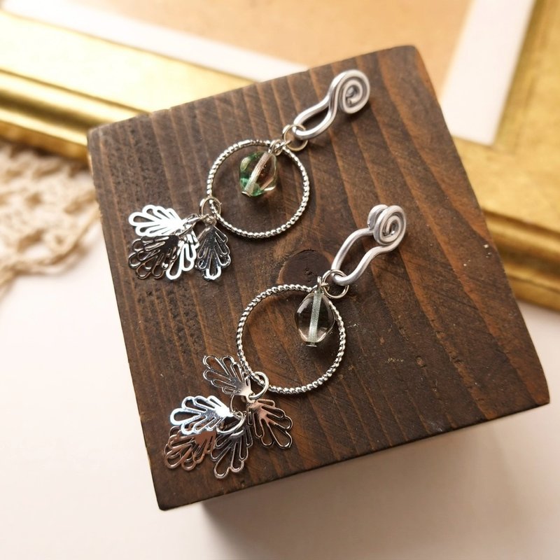 梦幻银叶 无痛耳夹 - 耳环/耳夹 - 其他金属 