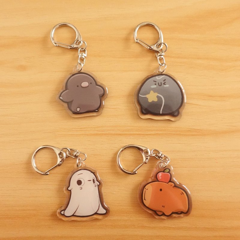 经典款 | 眉毛海狗 石头小皮 地鼠路易 水豚 | 压克力吊饰 | JC - 吊饰 - 压克力 多色