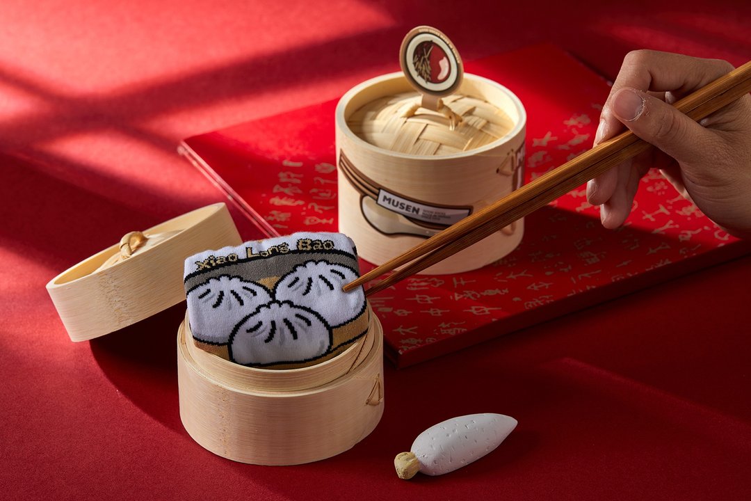 小笼包蒸笼礼物盒 Xiaolongbao Gift Box 长袜|中筒袜|男女同款 - 袜子 - 棉 