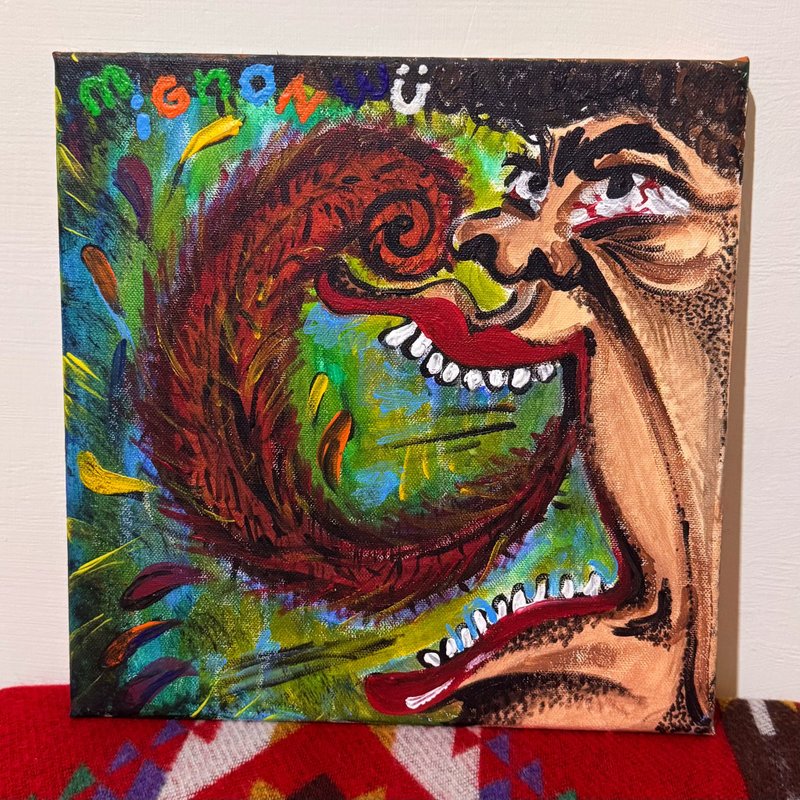 纸有一幅-暴怒与受够-压克力画作品 - 海报/装饰画/版画 - 棉．麻 多色