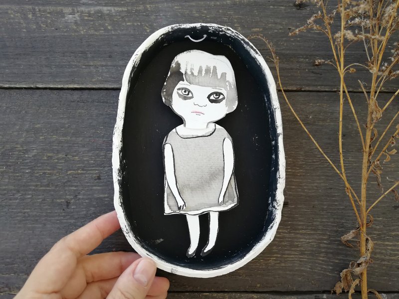 Illustration in a frame for home decoration - 画框/相框 - 纸 黑色