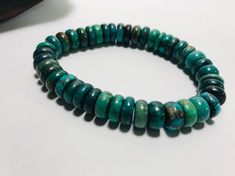 已售出-高瓷天然绿松石 - 手链/手环 - 半宝石 绿色