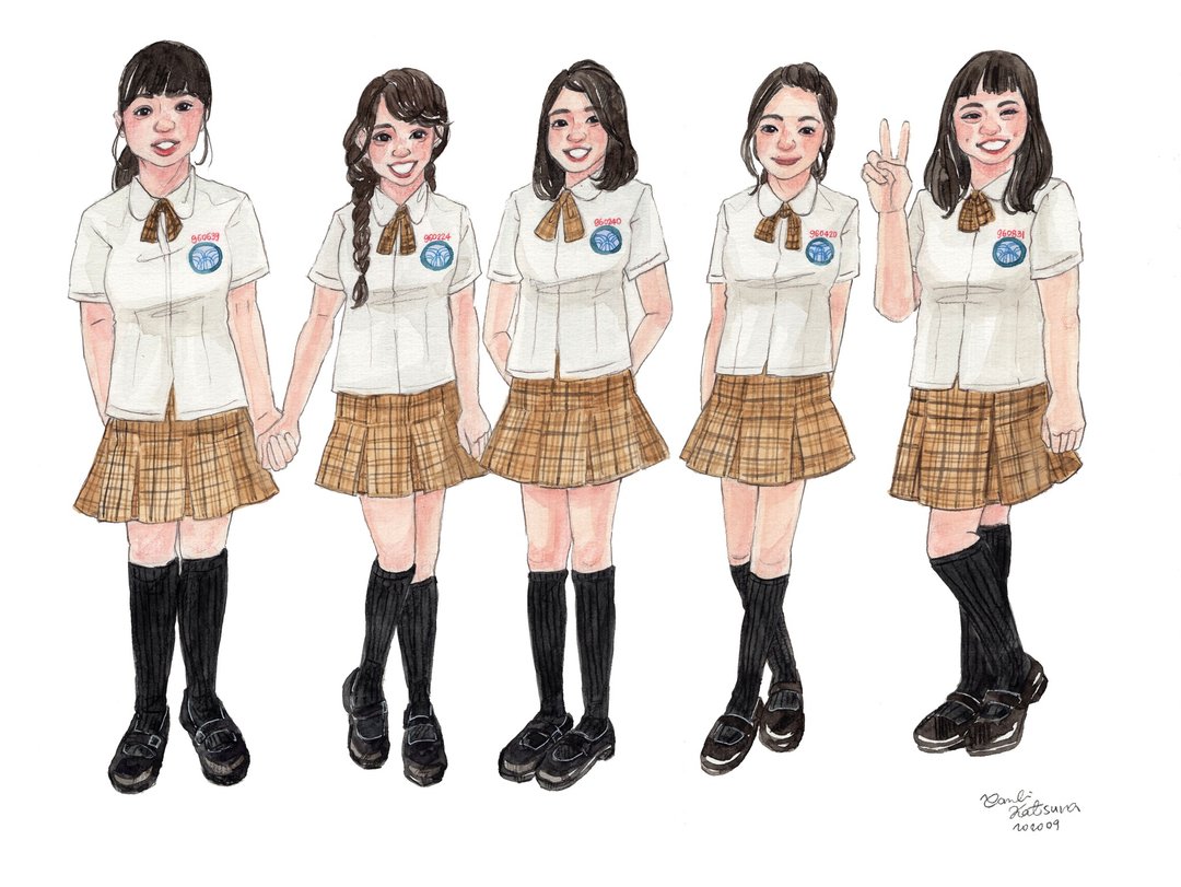 People Portrait人像 / A4全家福画像 / 5人卖场 - 订制画像 - 纸 