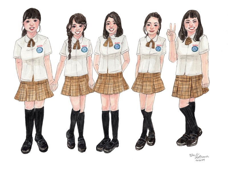 People Portrait人像 / A4全家福画像 / 5人卖场 - 订制画像 - 纸 