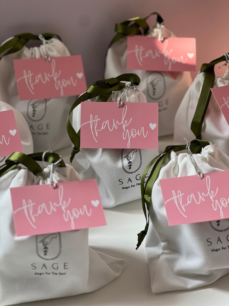 【婚礼回礼 小礼物】Sage Tea  茶味曲奇/花茶包 布袋 2+2组合 - 手工饼干 - 其他材质 