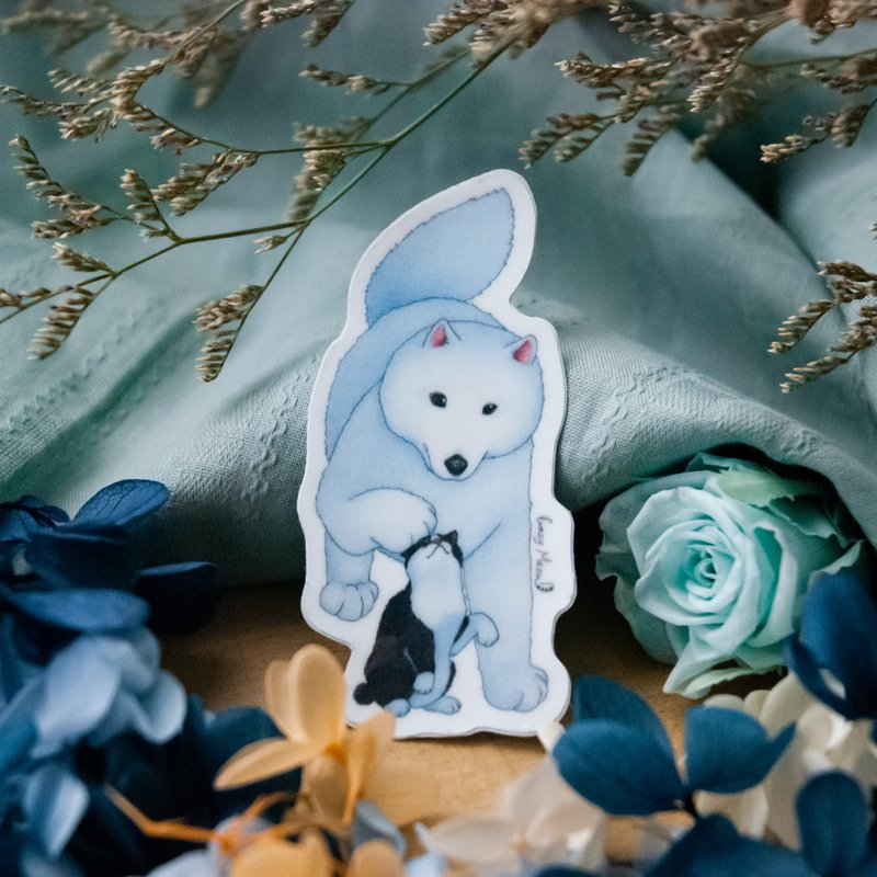 【猫疯子】小黑与大白行李箱贴D / 行李箱贴纸 - 贴纸 - 塑料 多色