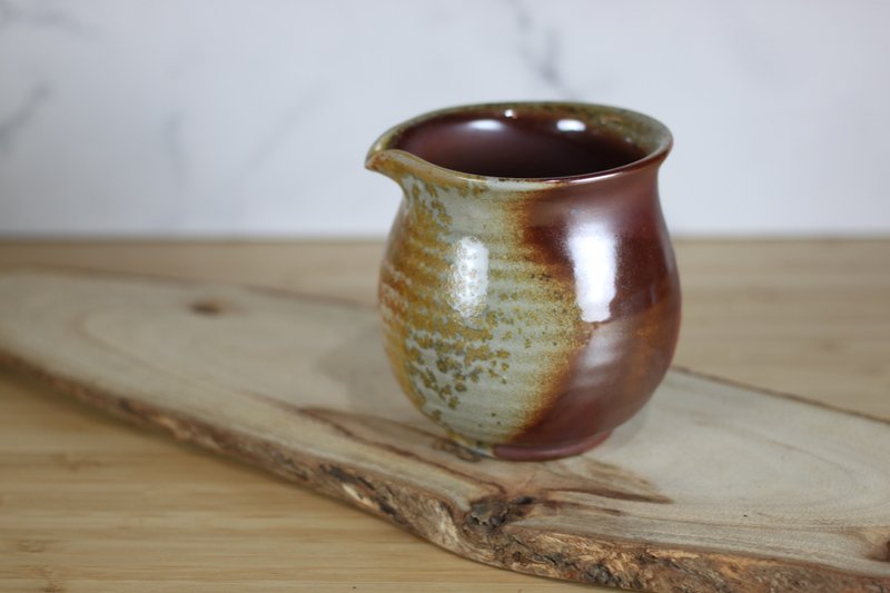 【沐春生活】220ml 重落灰 柴烧茶海 公道杯 莺歌叶敏祥手作 - 茶具/茶杯 - 瓷 