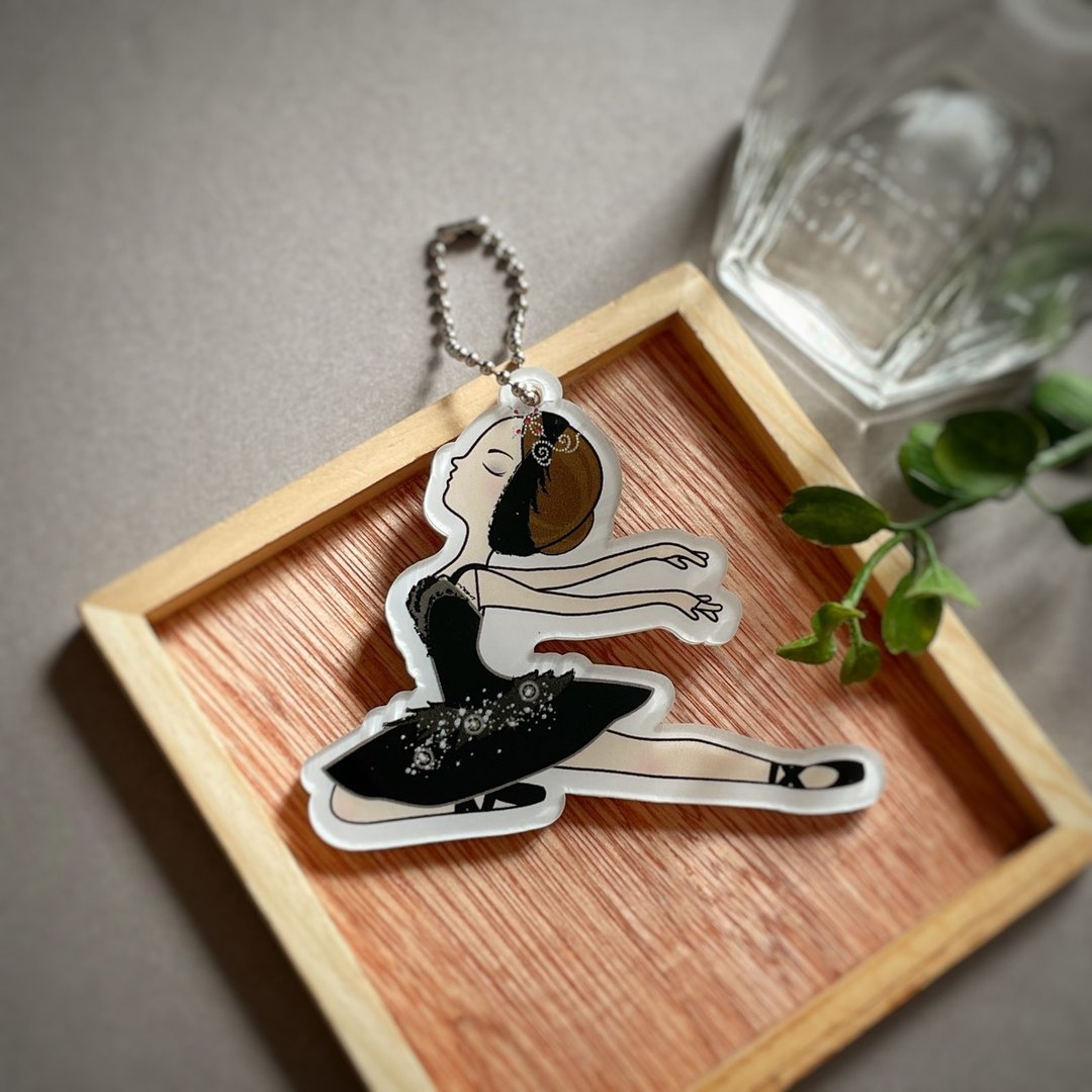 芭蕾礼物/成人芭蕾/舞展伴手礼/舞蹈芭蕾奖励品/串珠吊饰钥匙圈 - 吊饰 - 压克力 