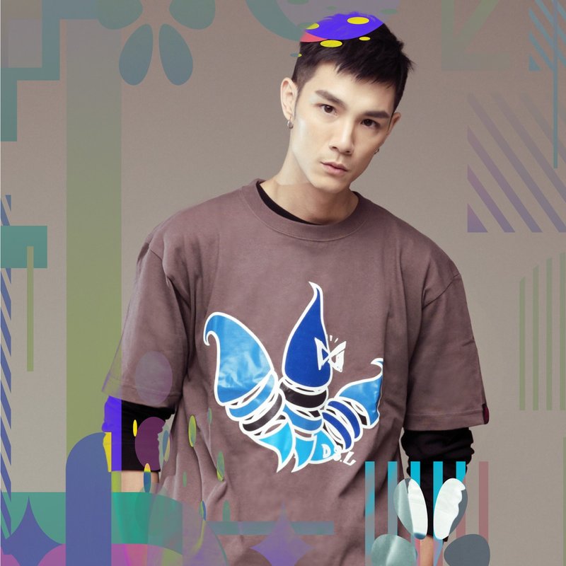 【限时出清6折】我不爱运动系列之腹鼓食上T-铁灰色(男生版) - 男装上衣/T 恤 - 棉．麻 多色