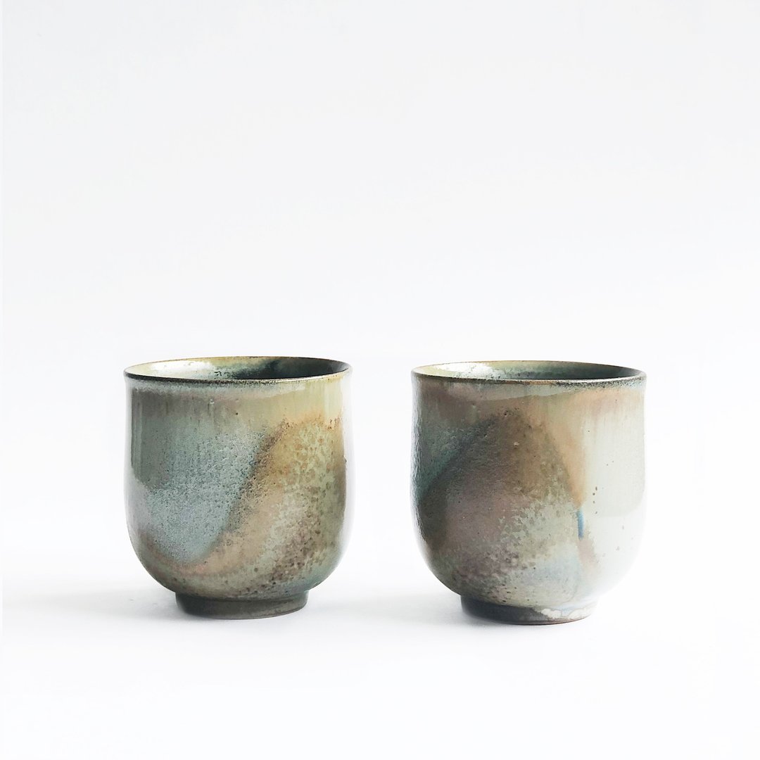 窑变釉手作陶瓷茶杯单杯－岩石 - 茶具/茶杯 - 瓷 橘色