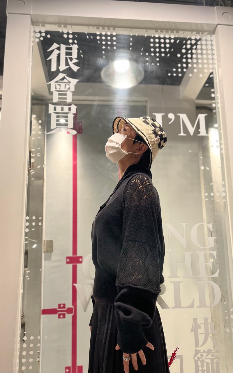 格纹渔夫帽与蝴蝶结贝雷帽的搭配 - 帽子 - 棉．麻 多色