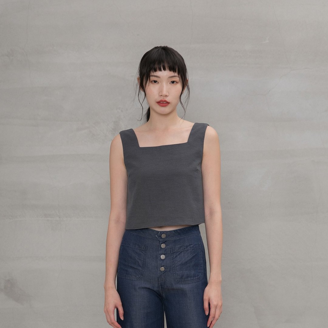 英格丽后绑带上衣 Ingrid Back Lace Up Top T288 - 女装上衣 - 棉．麻 多色