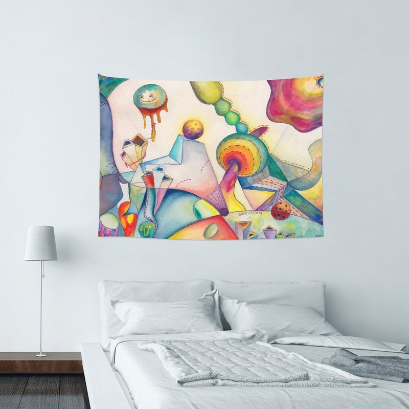 街道的舞会-壁幔Wall Tapestry-墙壁装饰壁画 居家布置挂画 礼物 - 墙贴/壁贴 - 聚酯纤维 