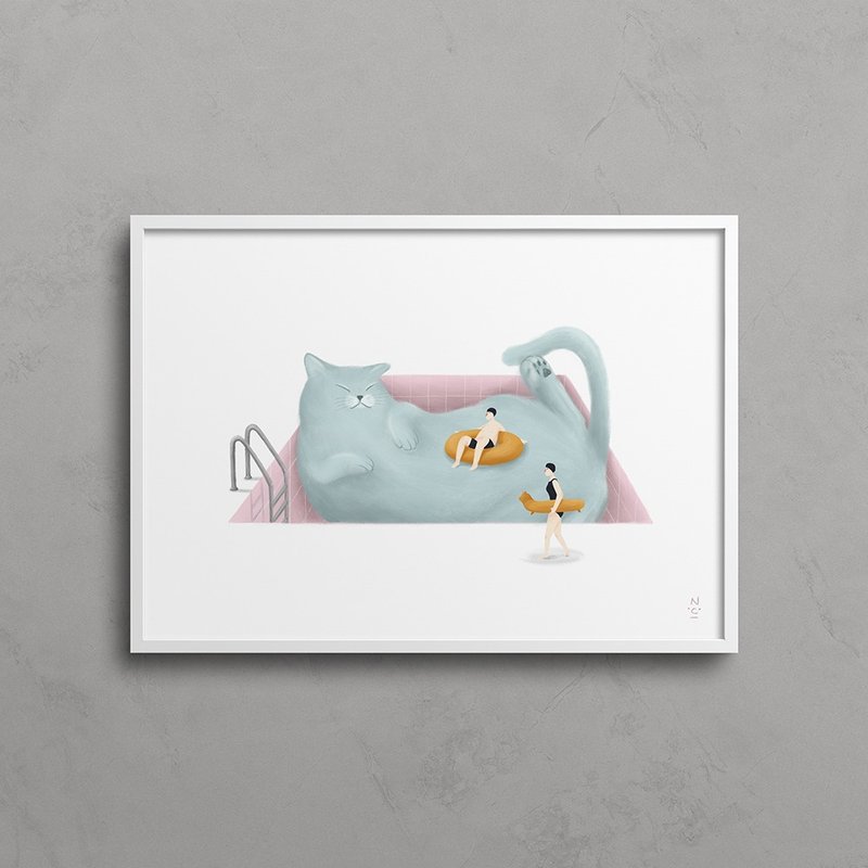 【装饰画】柔软的游泳池 - 海报/装饰画/版画 - 纸 