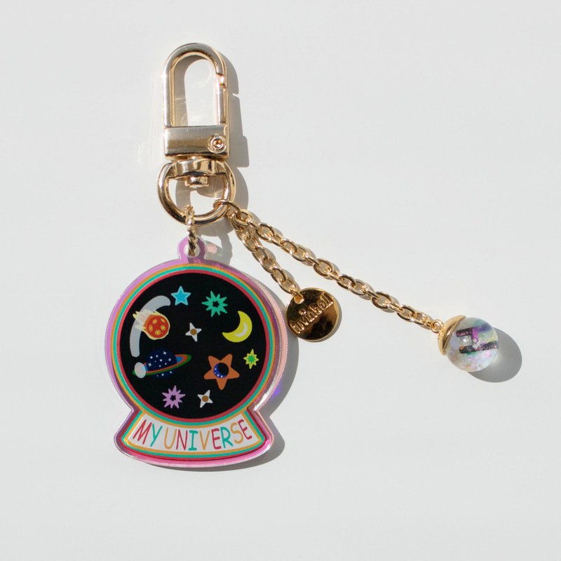 My Universe Snowball Initial Keyring - 钥匙链/钥匙包 - 玻璃 