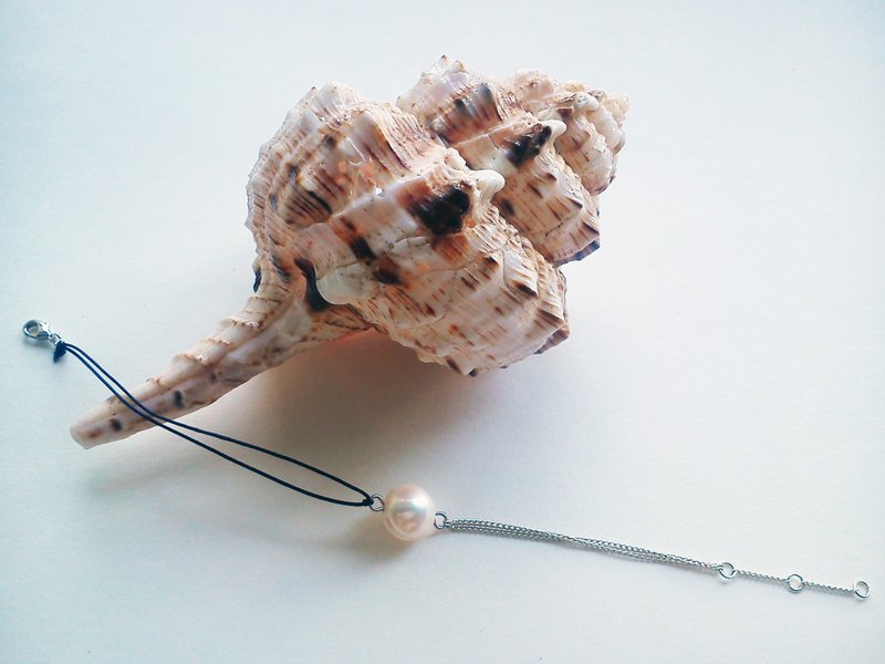 Sea Breeze系列自家设计淡水珍珠手链 - 手链/手环 - 其他金属 蓝色