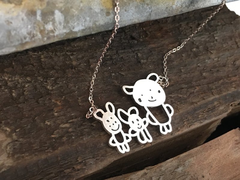 手绘画作翻模吊坠 - 吊饰 - 银 银色