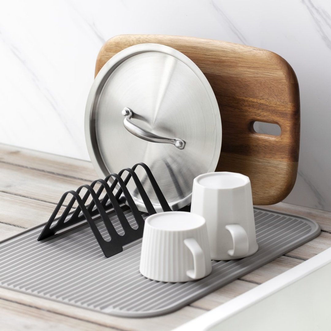 【新品上市】EASY KITCHEN 简约风餐具沥水置物架套组 - 其他 - 其他材质 灰色