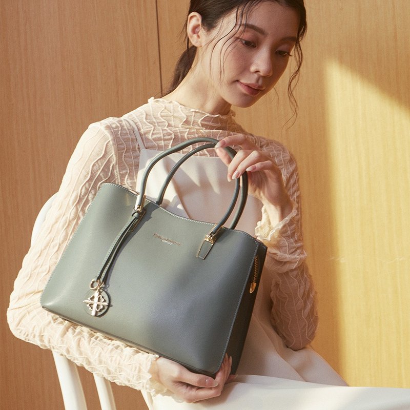 【金安德森】Camille 简约托特包-深湖绿 - 手提包/手提袋 - 真皮 绿色