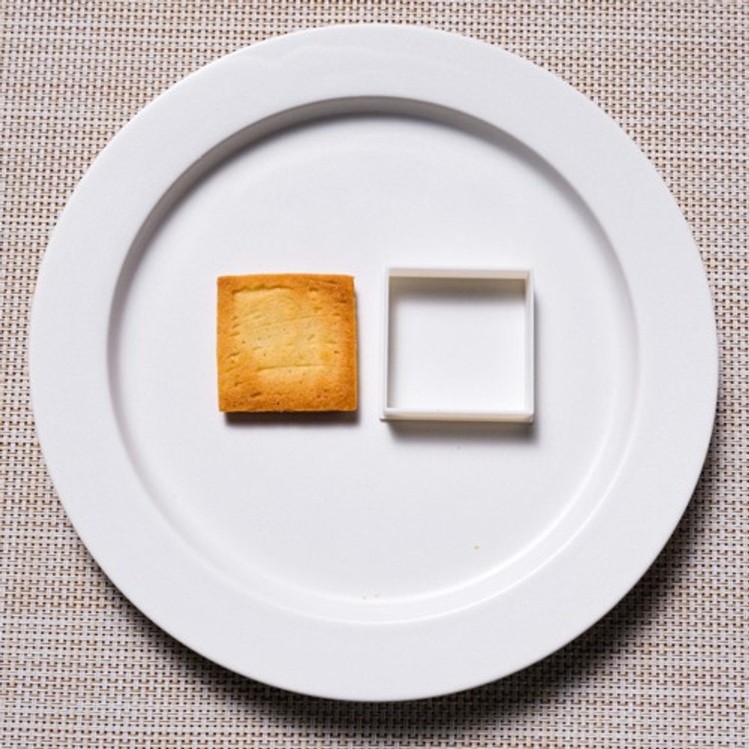 Square: 4cm (cookie cutter/cookie cutter) - 厨房用具 - 木头 