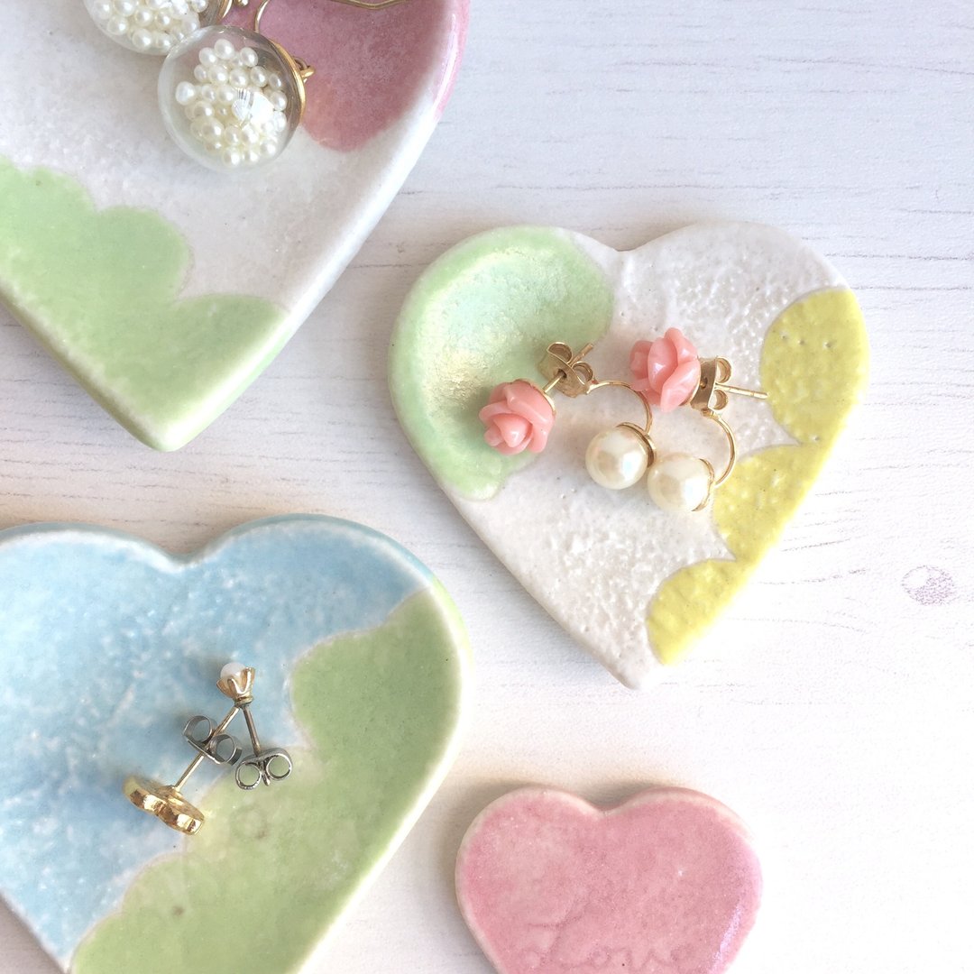 【COUTINMUK】· Be my Valentine · 粉引陶瓷心型饰物碟 - 摆饰 - 陶 粉红色