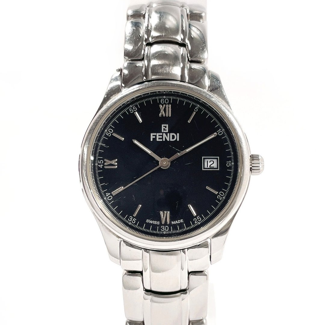 【日本直运 二手美品】FENDI 芬迪 手表 210G Orologi 时光系列 不锈钢 银色/黑色 石英 圆形表盘 - 女表 - 不锈钢 银色