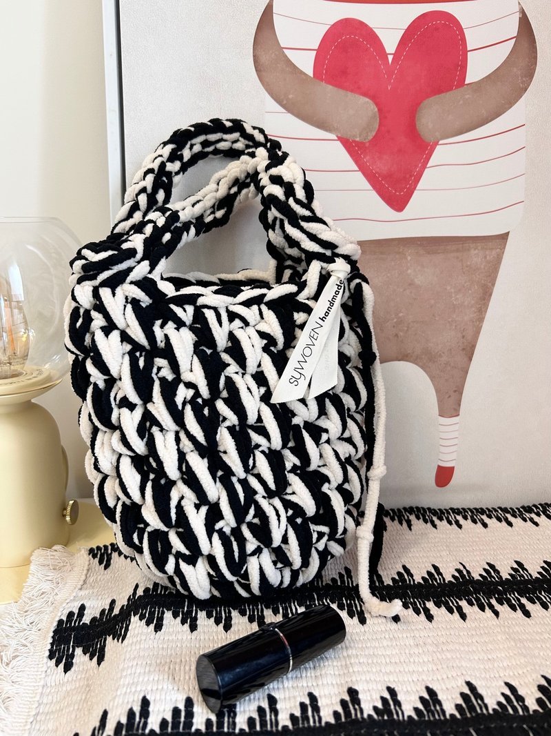 手编设计 I 随身日常手提/手腕包 - 手提包/手提袋 - 棉．麻 