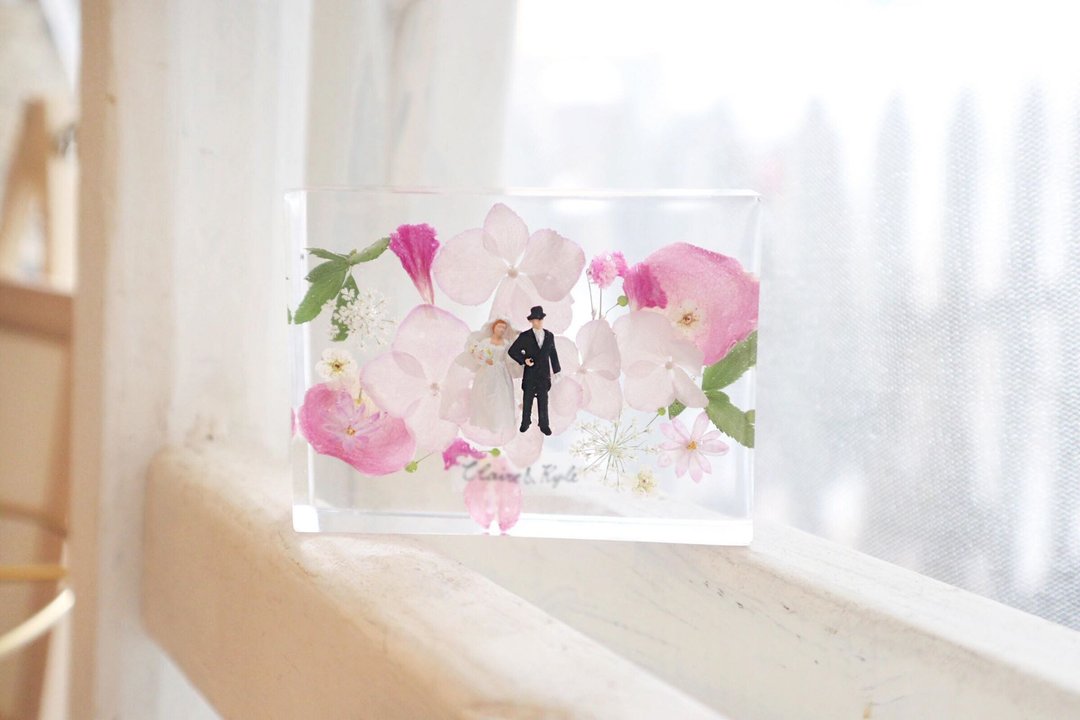 真花/立体干燥花/桌上摆设/纸镇/婚礼姊妹礼物/纪念品 - 摆饰 - 其他材质 