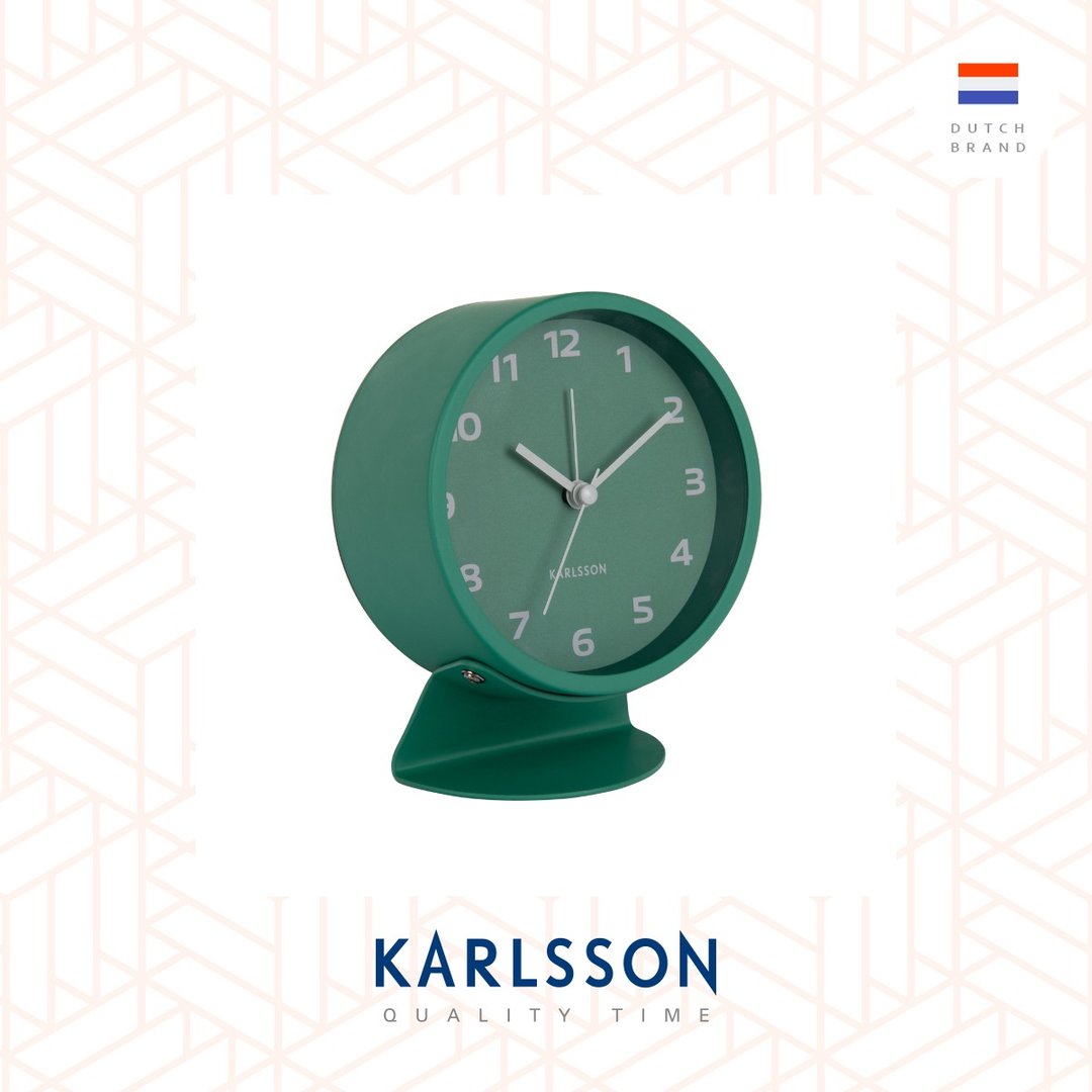 荷兰 Karlsson, Alarm clock Cool Retro 绿色 Cool 闹钟 (带小夜橙) - 时钟/闹钟 - 其他金属 绿色