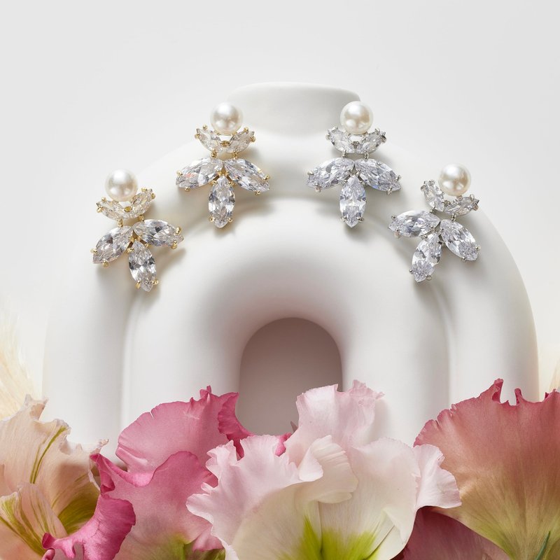 冬青叶耳饰 -LATUA STELLA- - 耳环/耳夹 - 铜/黄铜 金色