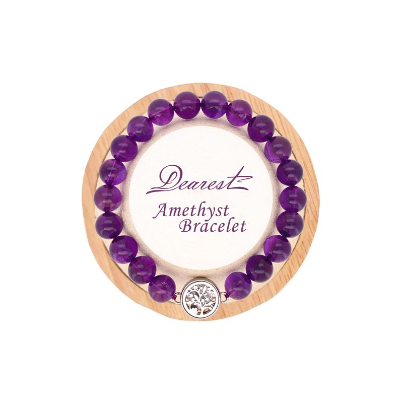 紫晶香薰水晶手链 - 手链/手环 - 贵金属 