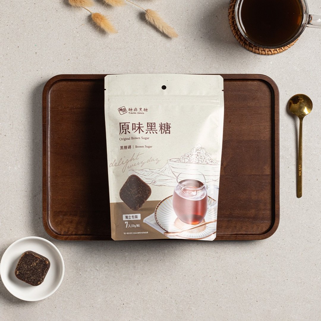 糖鼎 黑糖砖- 原味黑糖-轻巧包 7入 - 蜂蜜/黑糖 - 其他材质 卡其色