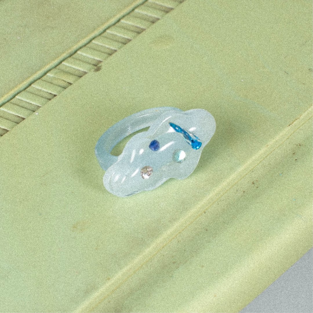 H2O RING 透水蓝戒指 - 戒指 - 树脂 蓝色