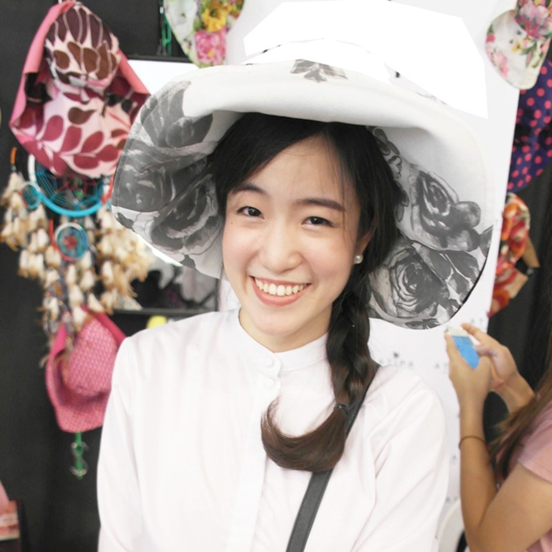 ATIPA Luxury Reversible Long Brim Sun Hat (Sun UV Protection) - 帽子 - 压克力 白色