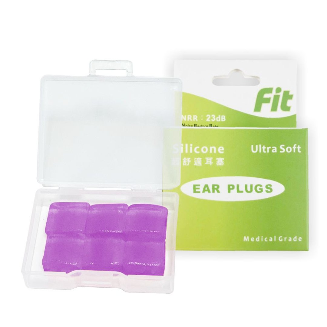 【FIT】硅胶耳塞-紫色6入  柔软可塑 隔音防噪 睡眠  -  内付收纳 - 其他 - 硅胶 绿色
