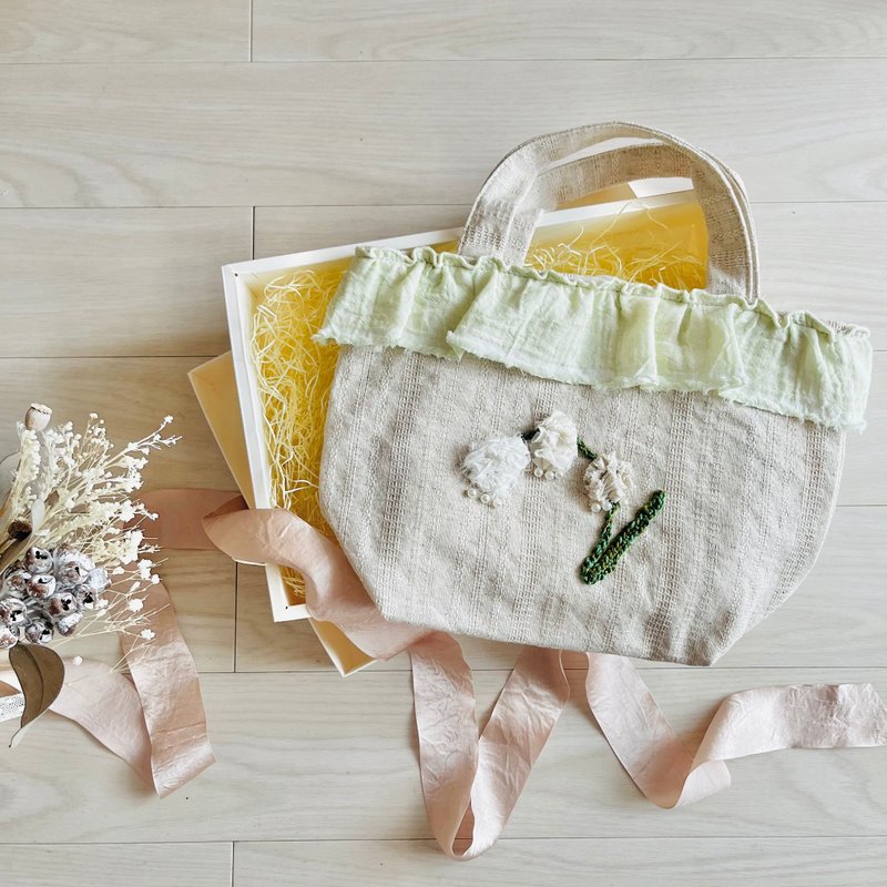 与含羞草同行 肩背包 - 手提包/手提袋 - 棉．麻 绿色