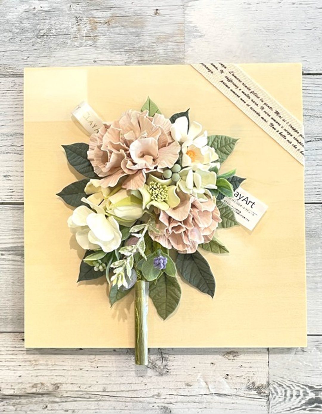 [Eternal flower] Clay art * Classical pink * Carnation board arrangement * Romanesque - 植栽/盆栽 - 陶 