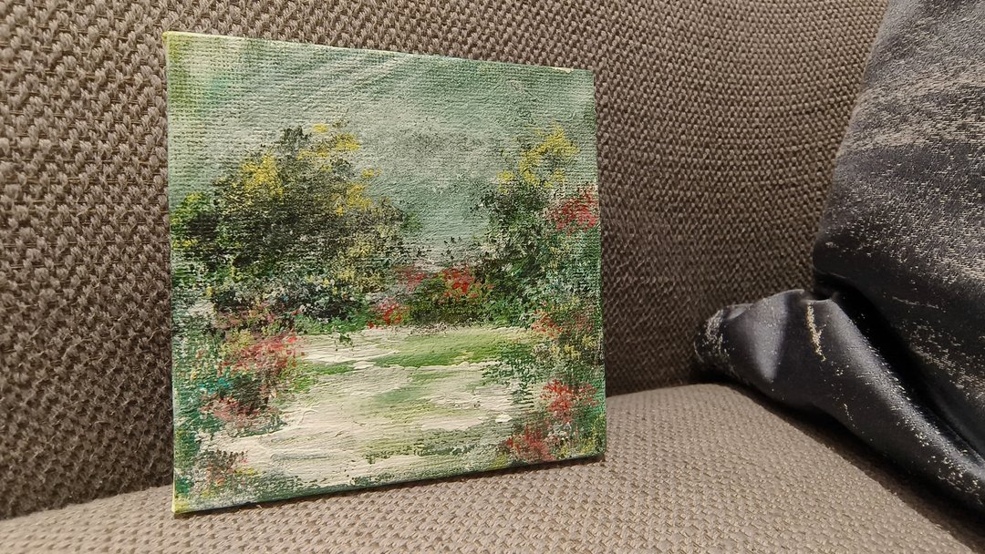 压克力水彩画/疗愈画/花草画/小尺寸挂画/装饰画/风景画 - 海报/装饰画/版画 - 棉 