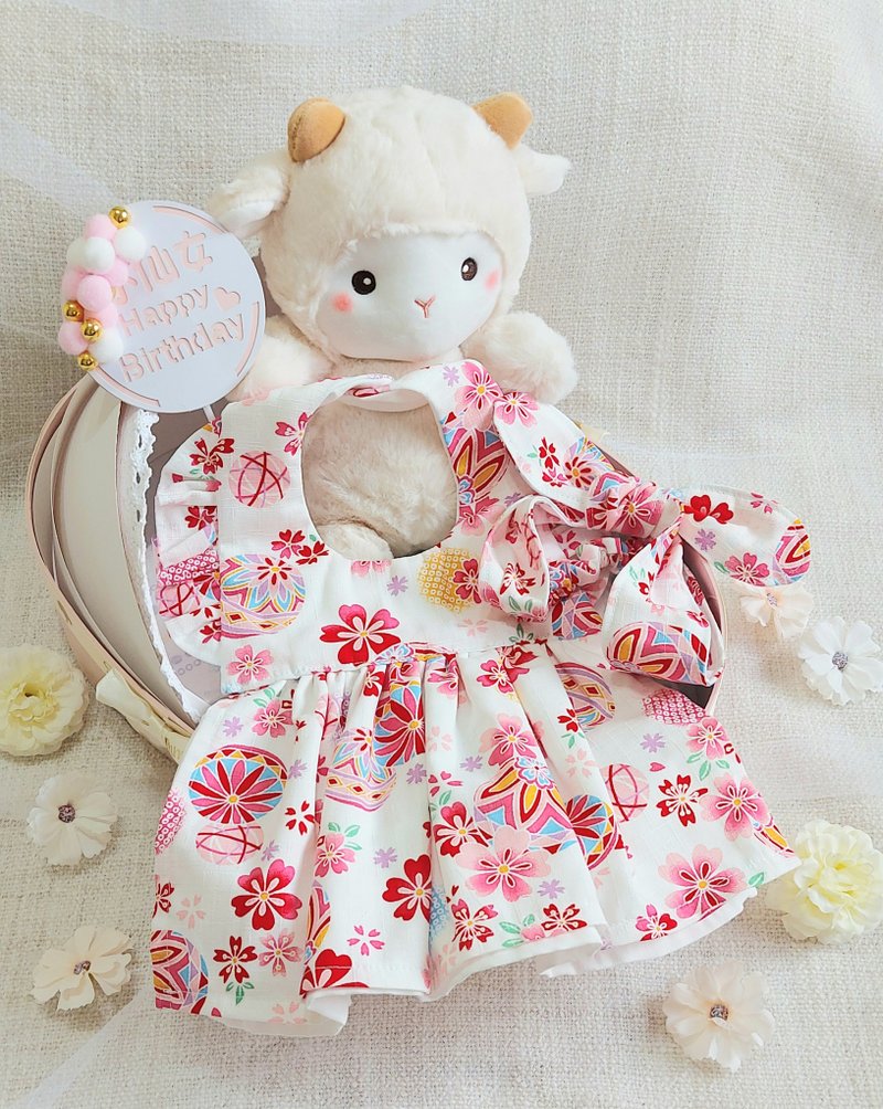 小羊咩摇篮满月礼/弥月礼盒/生日/新生儿/送礼/口水巾 - 围嘴/口水巾 - 棉．麻 红色