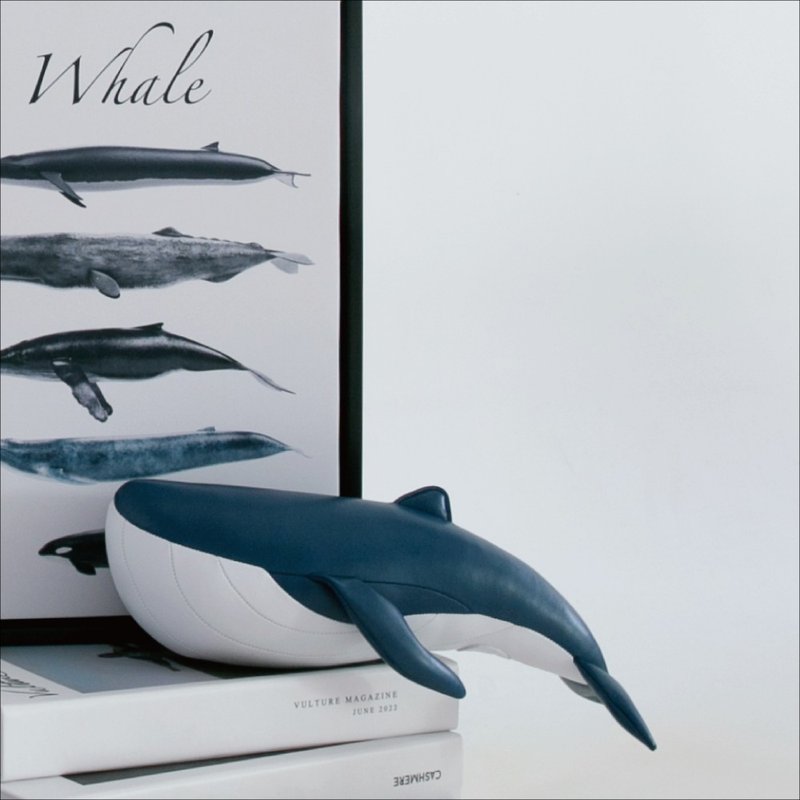 【书挡】鲸鱼 Whale Wave 皮革动物摆饰 | 入厝礼物 - 摆饰 - 人造皮革 多色