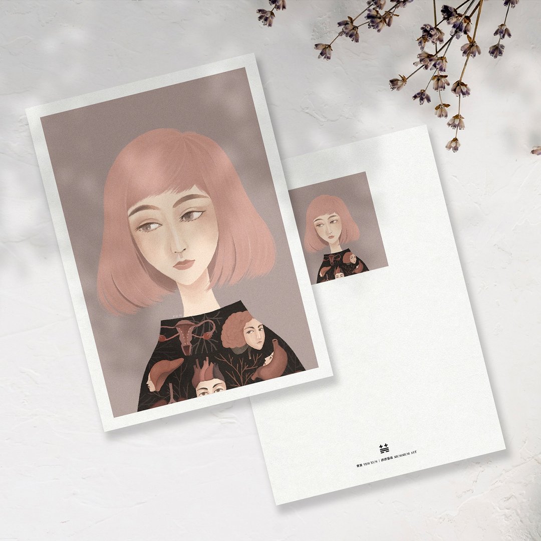 【荒谬艺术家】叶巽插画万用卡/明信片-Me&I&Myself - 卡片/明信片 - 纸 多色