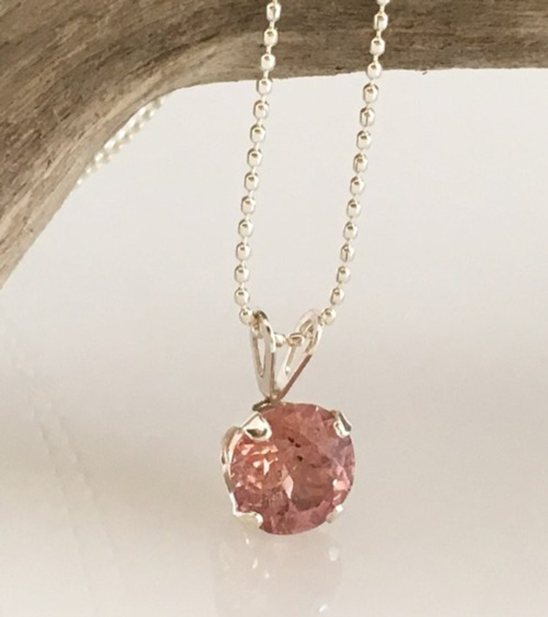 Natural Spinel ◇ Light Pink ◇ SV Pendant - 项链 - 宝石 