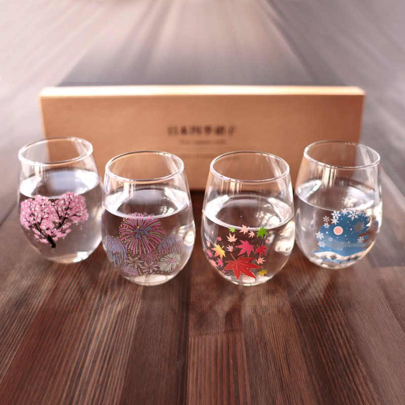 冷感日本四季 フリーグラス揃 - 玻璃杯 - 玻璃 多色