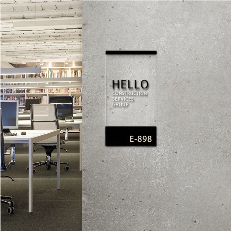 餐厅 旅舍 办公室 个人工作室 商店SOHO专属订制个性化 招牌 门牌 - 墙贴/壁贴 - 塑料 黑色