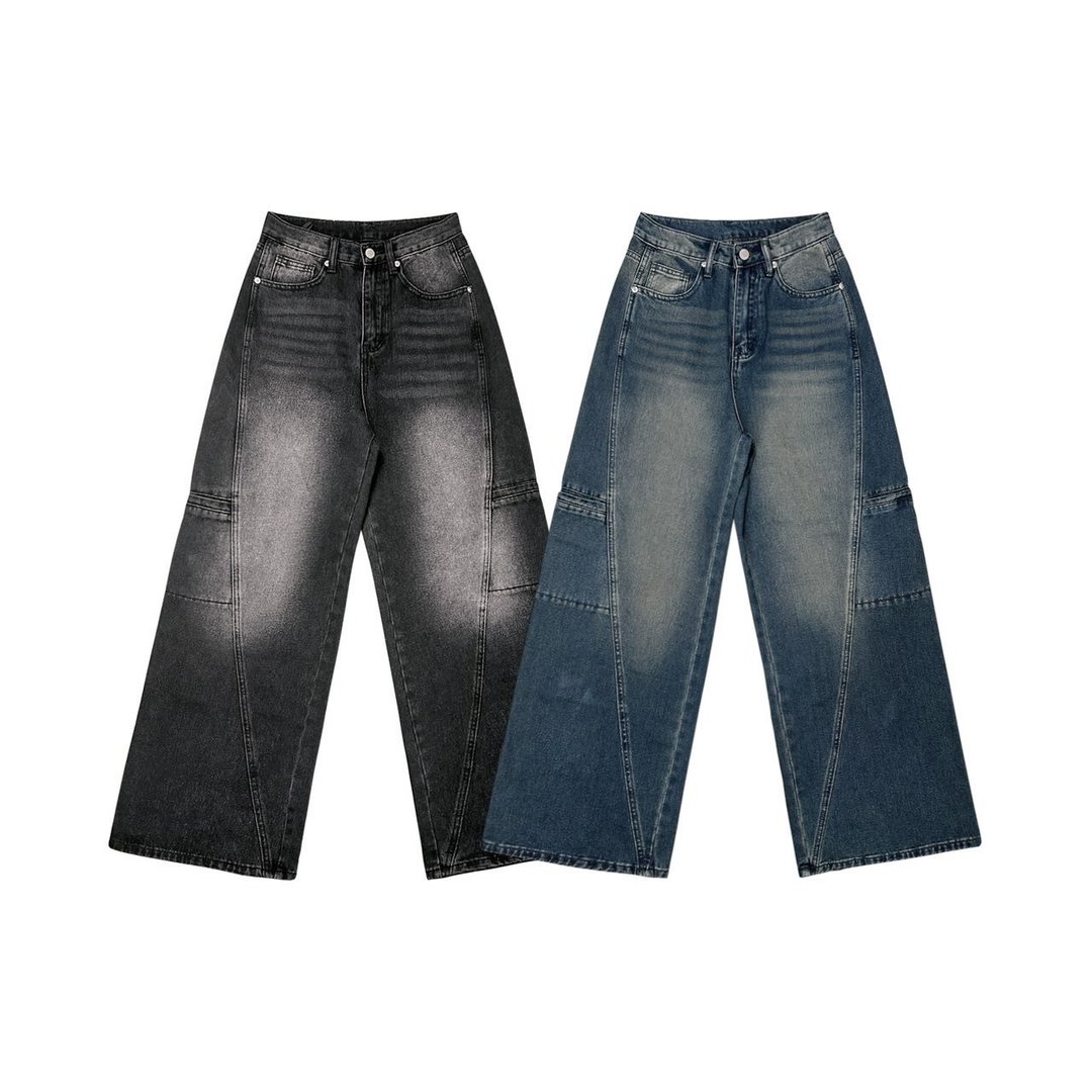 DADDY | Holy Jeans 可爱直筒牛仔裤 - 男士长裤 - 其他材质 