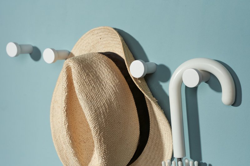 White wall hooks 30mm - 衣架/挂勾 - 木头 白色