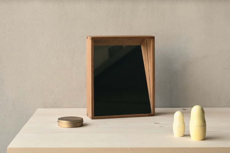 007 Tilted Mirror - 摆饰 - 木头 咖啡色