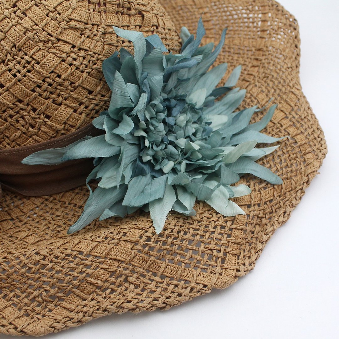 Jade green Flower corsage brooch pins,prom,wedding corsage,boutonniere,beach - 胸花/手腕花 - 其他材质 金色