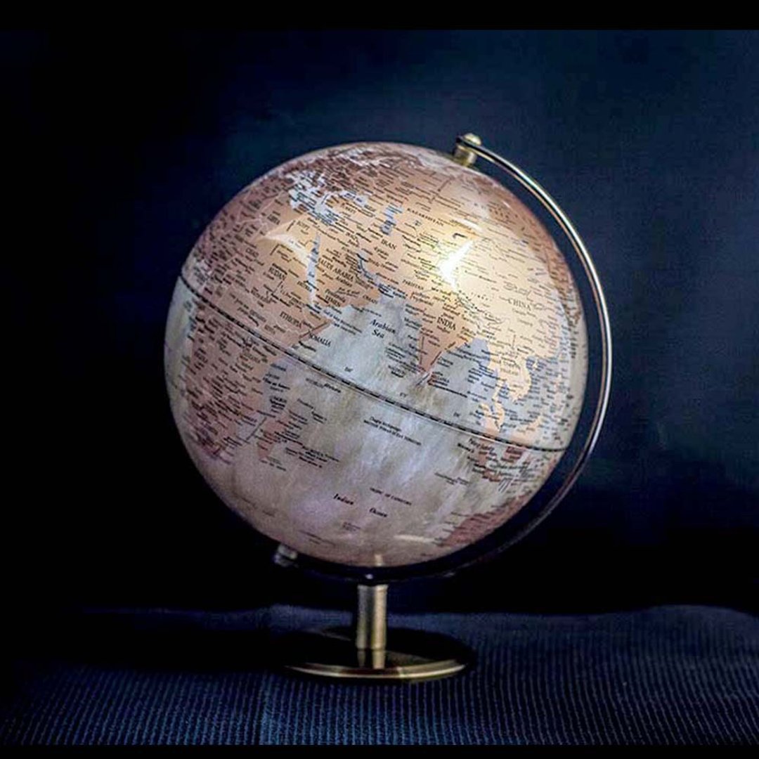 Skyglobe 10寸金色大理石纹路地球仪(英文版) - 摆饰 - 其他金属 金色